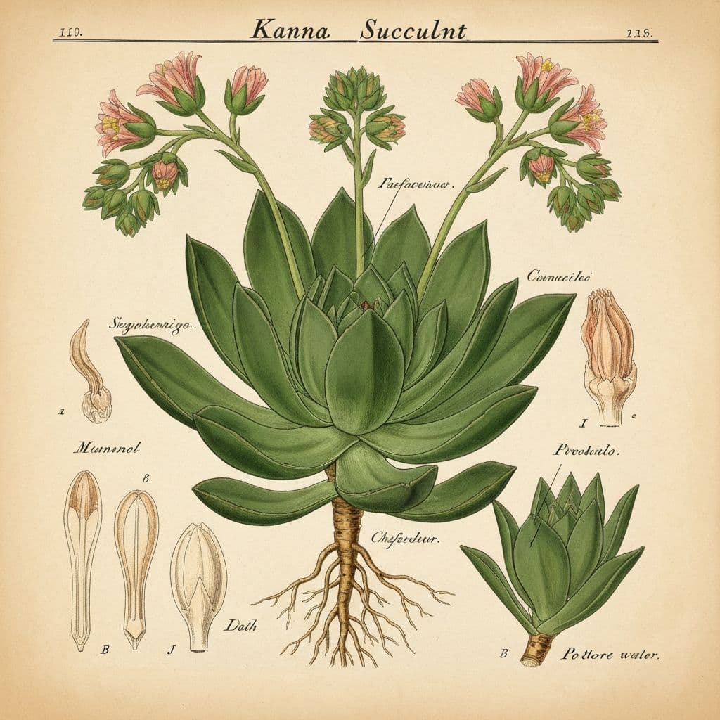 Kanna — Sceletium tortuosum botanical illustration